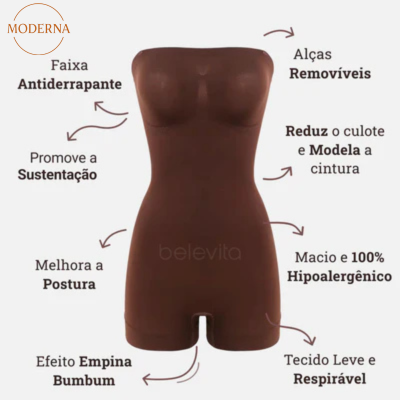 Body Modelador com Alça Removível – Ajuste Perfeito e Design Sofisticado